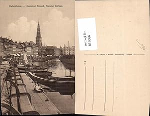 Bild des Verkufers fr 618066,Kopenhagen Kobenhavn Gammel Strand Nicolai Kirken Hafen Boote Denmark zum Verkauf von Versandhandel Lehenbauer