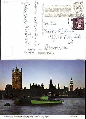 Bild des Verkufers fr 618480,London by night The Houses of Parliament and Big Ben Schiff Great Britain zum Verkauf von Versandhandel Lehenbauer
