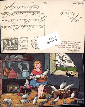Bild des Verkufers fr 619552,Knstler AK Margret Boriss Aschenbrdel Mrchen Tauben Ofen zum Verkauf von Versandhandel Lehenbauer