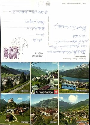 Bild des Verkufers fr 619418,Mehrbild Ak Graubnden Davos St Moritz Klosters Chur Tarasp zum Verkauf von Versandhandel Lehenbauer