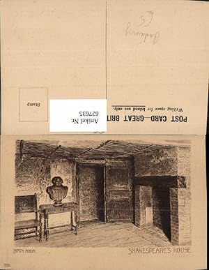 Imagen del vendedor de 627635,Knstler Ak Radierung Birth Room Shakespeares House Bste a la venta por Versandhandel Lehenbauer
