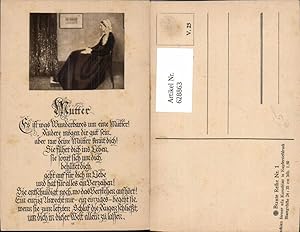 Bild des Verkufers fr 628863,Knstler Ak James McNeill Whistler Mutter Spruch Text zum Verkauf von Versandhandel Lehenbauer