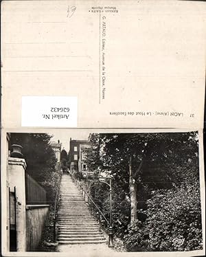 Bild des Verkufers fr 626432,Foto Ak Laon Aisne Le Haut des Escaliers Stiegen Stufen France zum Verkauf von Versandhandel Lehenbauer