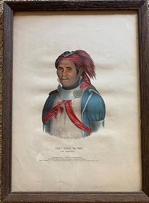Seller image for Tens-Kwau-Ta-Wawsk, The Prophet. Original hand-colored lithographic plate. From the painting by Charles Bird King. for sale by G.F. Wilkinson Books, member IOBA