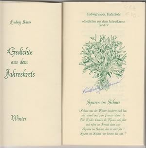 Gedichte aus dem Jahreskreis. 4 Bände: Frühling, Sommer, Herbst, Winter. Ludwig Sauer, Hafenlohr....