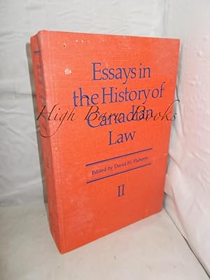 Essays in the History of Canadian Law Volume II/2