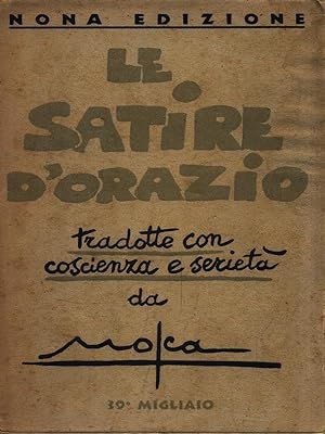 Bild des Verkufers fr Le satire d'Orazio zum Verkauf von Librodifaccia