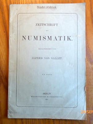 Sitzungsberichte der Numismatischen Gesellschaft zu Berlin 1895. (= Zeitschrift für Numismatik, X...