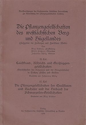 Seller image for Die Pflanzengesellschaften des westschsischen Berg- und Hgellandes. for sale by Antiquariat Kastanienhof