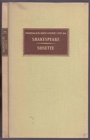 Shakespeares Sonette. Deutsch von Walter Freund