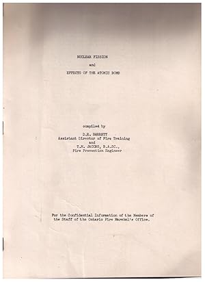 Bild des Verkufers fr Nuclear Fission and Effects of the Atomic Bomb zum Verkauf von CARDINAL BOOKS  ~~  ABAC/ILAB