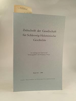 Immagine del venditore per Zeitschrift der Gesellschaft fr Schleswig-Holsteinische Geschichte, Bd. 113 venduto da ANTIQUARIAT Franke BRUDDENBOOKS