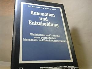 Bild des Verkufers fr Automation und Entscheidung zum Verkauf von BuchKaffee Vividus e.K.