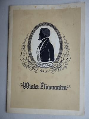 Image du vendeur pour 100 Jahre Winter Diamanten 1847 bis 1947. mis en vente par Antiquariat Heinzelmnnchen