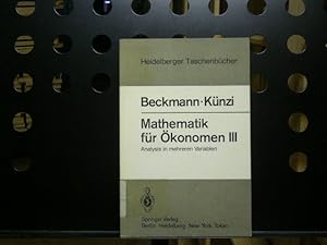 Imagen del vendedor de Mathematik fr konomen Iii: Analysis In Mehreren Variablen (Heidelberger Taschenbcher, Band 235) a la venta por Antiquariat im Kaiserviertel | Wimbauer Buchversand