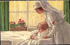 Bild des Verkufers fr Ganzsache Ansichtskarte / Postkarte Schweiz, Bundesfeier 1921, Caritas, Krankenschwester, Rotes Kreuz zum Verkauf von akpool GmbH