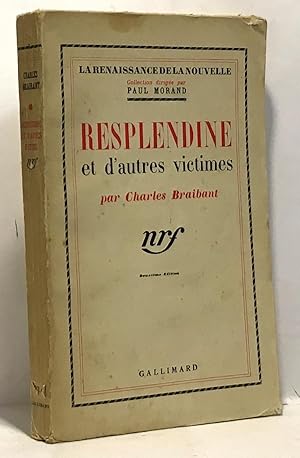 Image du vendeur pour Resplendine et d'autres victimes - la renaissance de la nouvelle mis en vente par crealivres