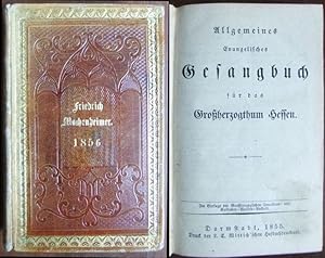 Bild des Verkufers fr Allgemeines Evangelisches Gesangbuch fr das Groherzogtum Hessen. zum Verkauf von Antiquariat Blschke