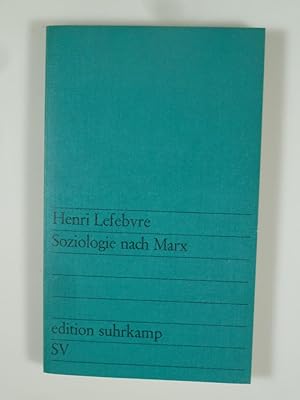 Bild des Verkufers fr Soziologie nach Marx. zum Verkauf von Antiquariat Dorner