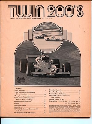 Michigan International Speedway Twin 200's USAC Auto Race Program 7/1974-P