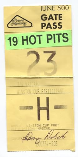 Image du vendeur pour Pocono International Raceway Hot Pits Pass 6/16/1996- NASCAR mis en vente par DTA Collectibles