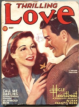 Seller image for THRILLING LOVE-MAY 1947-ROMANCE PULP STORIES-CLASSIC EARLE BERGEY COVER ART for sale by DTA Collectibles