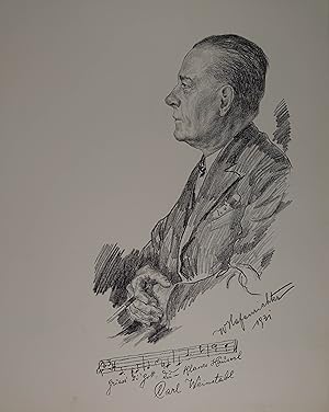 Lithographie von Wilhelm Hafenrichter (1878-1967) aus "Die Träger des Wiener Liedes". Wien, Waldh...