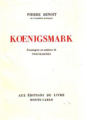 Imagen del vendedor de Koenigsmark a la venta por Le Petit Livraire