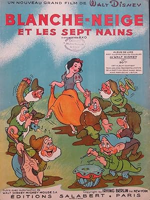 CHURCHILL Frank Blanche Neige et les Sept Nains Chant Piano ca1950