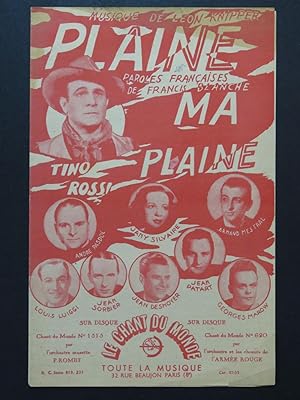 Seller image for Plaine ma plaine Francis Blanche Tino Rossi Chant 1945 for sale by partitions-anciennes