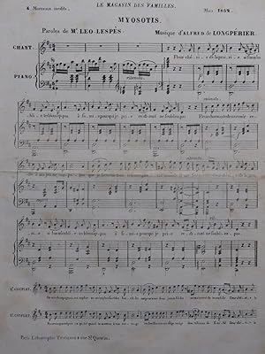 Bild des Verkufers fr DE LONGPRIER A. ROUSSEL A. UGALDE Pices Chant Piano et Piano 4 mains 1852 zum Verkauf von partitions-anciennes