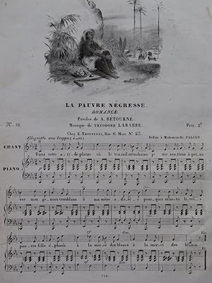 Seller image for LABARRE Thodore La pauvre ngresse Chant Piano ca1835 for sale by partitions-anciennes