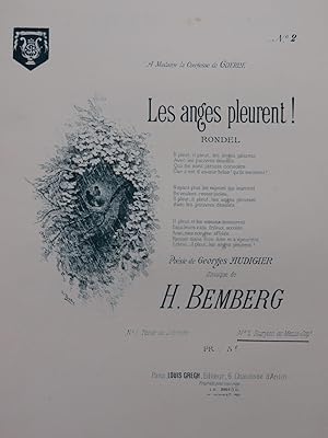 Imagen del vendedor de BEMBERG H. Les anges pleurent Chant Piano ca1890 a la venta por partitions-anciennes