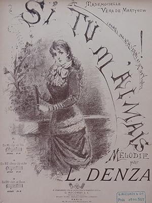 Bild des Verkufers fr DENZA Luigi Si tu m'aimais Chant Piano ca1900 zum Verkauf von partitions-anciennes