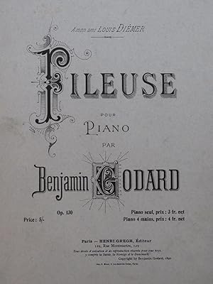 Imagen del vendedor de GODARD Benjamin Fileuse op 130 Piano 1905 a la venta por partitions-anciennes