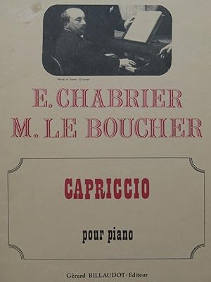 Seller image for CHABRIER Emmanuel LE BOUCHER Maurice Capriccio Piano for sale by partitions-anciennes