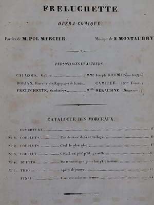Image du vendeur pour MONTAUBRY E. Freluchette Opra Chant Piano ca1870 mis en vente par partitions-anciennes