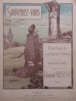 Seller image for MISSA Edmond Souvenez vous Chant Piano ca1895 for sale by partitions-anciennes