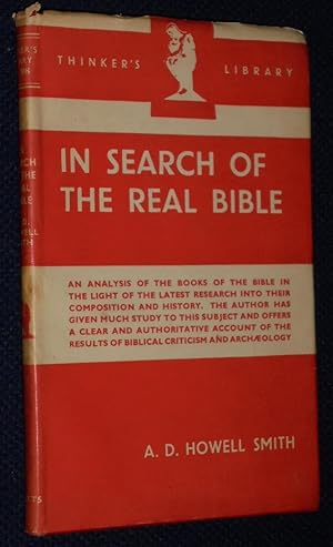 Imagen del vendedor de In Search of the Real Bible: (The Thinker's Library No. 98) a la venta por Pensees Bookshop