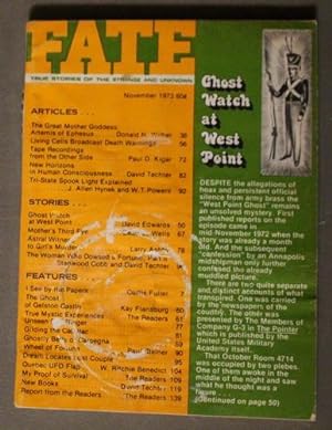 Imagen del vendedor de FATE (Pulp Digest Magazine); Vol. 26, No. 11, Issue 284, November 1973 True Stories on The Strange, The Unusual, The Unknown - Ghost Watch at West Point; The Great Mother Goddess: Artemis of Ephesus; Tri-State Spook Light Explained a la venta por Comic World