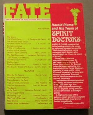 Seller image for FATE (Pulp Digest Magazine); Vol. 27, No. 5, Issue 290, May 1974 True Stories on The Strange, The Unusual, The Unknown - Harold Plume and his Team of Spirit Doctors for sale by Comic World