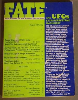 Image du vendeur pour FATE (Pulp Digest Magazine); Vol. 28, No. 8, Issue 305, August 1975 True Stories on The Strange, The Unusual, The Unknown - Are UFOs Extraterrestrial Machines? mis en vente par Comic World