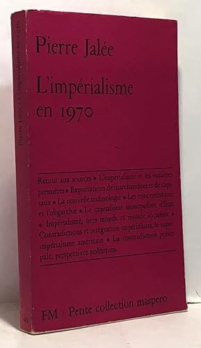 Bild des Verkufers fr L'imprialisme en 1970 zum Verkauf von crealivres
