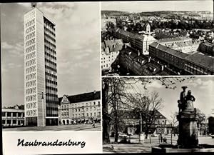 Bild des Verkufers fr Ansichtskarte / Postkarte Neubrandenburg in Mecklenburg, Haus der Kultur und Bildung, Mudder Schulten Brunnen zum Verkauf von akpool GmbH