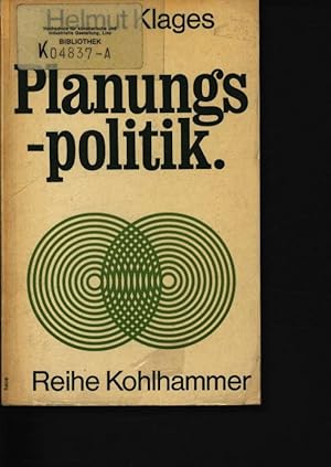 Seller image for Planungspolitik Probleme und Perspektiven der umfassenden Zukunftsgestaltung for sale by Antiquariat Bookfarm