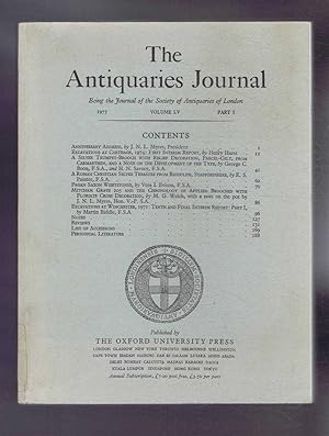 Seller image for The Antiquaries Journal, Being the Journal of the Society of Antiquaries of London, Vol LV, Part I, 1975 for sale by Bailgate Books Ltd