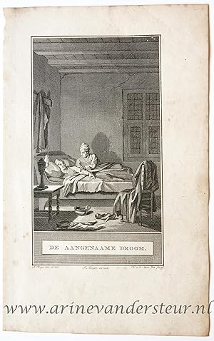 [Bookillustration etching/ets] De Aangenaame Droom, from C.F. Gellerts Fabelen en Vertelsels, in ...