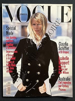 VOGUE PARIS-N°738-AOUT 1993-CLAUDIA SCHIFFER