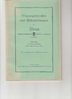 Sitzungsberichte und Abhandlungen der Flora. Sächsische Gesellschaft für Botanik und Gartenbau "F...