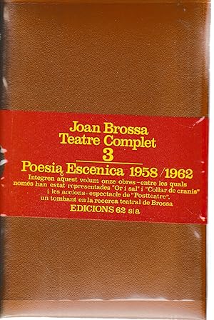 Imagen del vendedor de Teatre complet III. Poesia escnica 1958-1962 a la venta por librisaggi